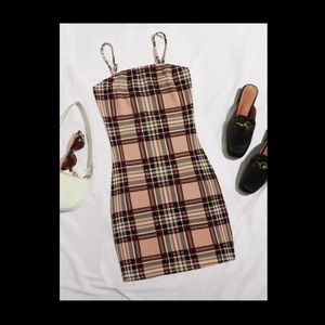 Brand New SHEIN Plaid Print Body Dress